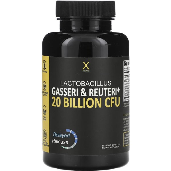 Humanx, Lactobacillus Gasseri I Reuteri+, 20 MiliardóW Cfu, 30 KapsułEk WegetariańSkich-image