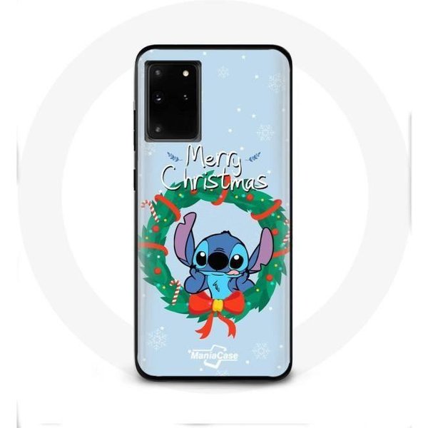 Funda Para Samsung Galaxy S11 Plus Stitch Nieve Feliz Navidad Azul-image