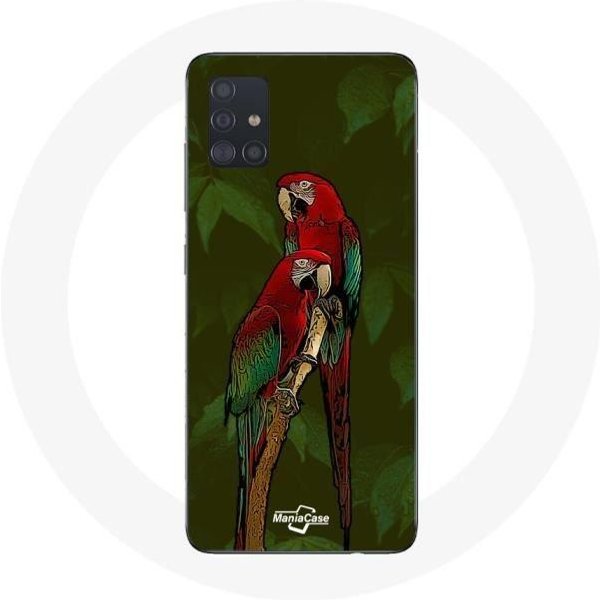 Funda - Maniacase - Samsung Galaxy A71 - Perico Pionus - Rojo - Flexible Rojo-image