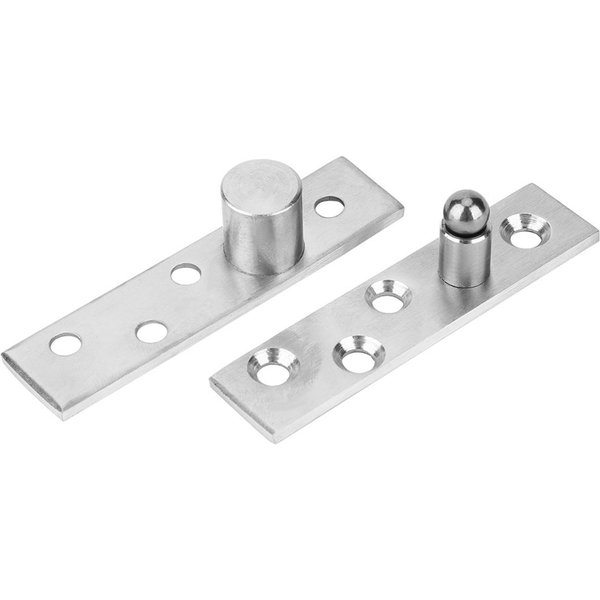 2 Piezas Bisagra Pivotante Giratoria De 360 Grados Bisagra Giratoria Para Puerta De Acero Inoxidable 75 Mm De Longitud Pivote ExcéNtrico-image