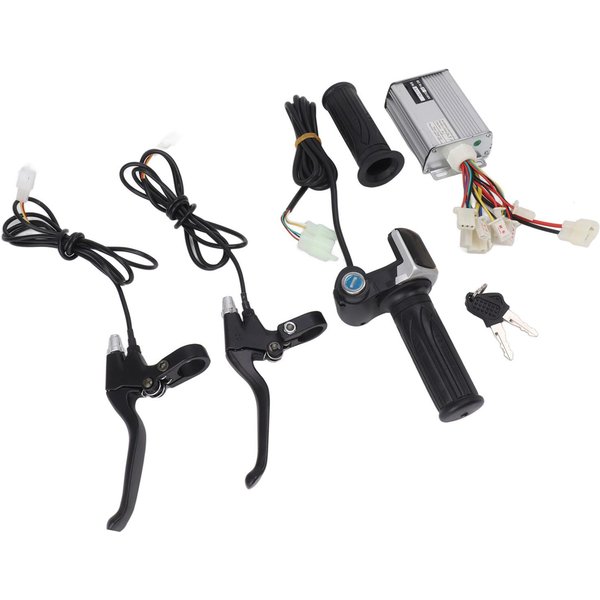 Kit Controlador De Bicicleta EléCtrica Con Controlador De 48V 1000W, Acelerador De PuñO Giratorio De 48V, Freno De Aluminio Completo-image