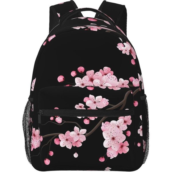 Mochila Con Estampado De Flor De Cerezo Mochila Escolar Para Estudiantes NiñOs NiñAs Mochila Escolar Para NiñOs Bolsos De Hombro Para Computadora Para Hombres Mujeres One Size-image