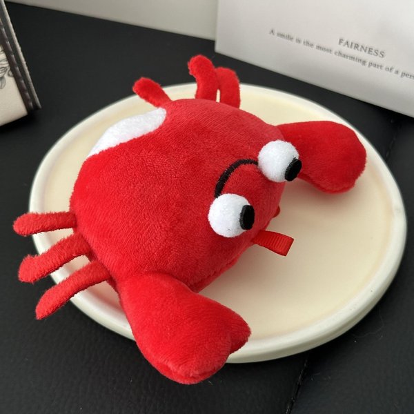 Zabawna Symulacja Rak Pluszowa Lalka Zawieszka Brelok Do Kluczy Uroczy Krab Pluszowa Wypchana Lalka Dekoracja Torby Brelok Kreatywny Prezent-image