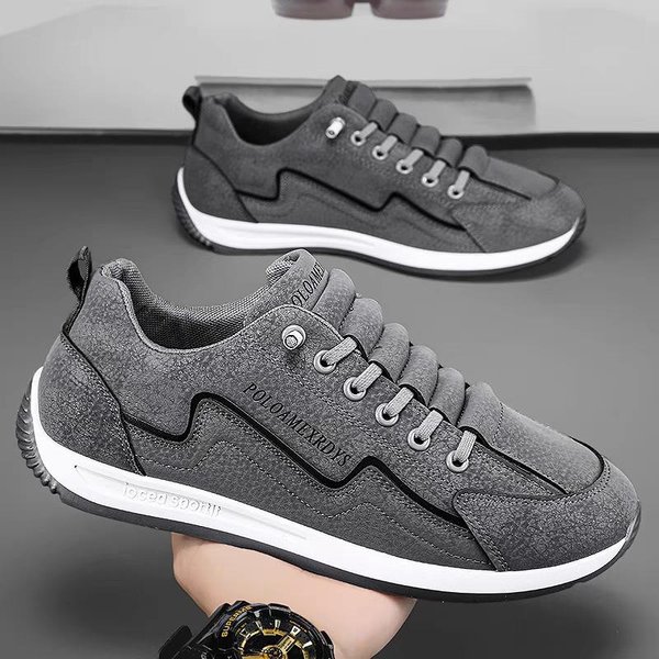 Zapatos Casuales De Lujo Para Hombre, Zapatos De Skate Para Hombre, Zapatos Deportivos Transpirables Para Exteriores Para Hombre, Zapatillas Deportivas De Moda Para Estudiantes 42 Gris-image