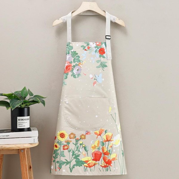 Delantal De Cocina Impermeable Y A Prueba De Aceite Para El Hogar, Ideal Para Cocinar, Hornear, Trabajar, Dibujar Y Pintar, Ideal Para Mujeres. Onesize-image