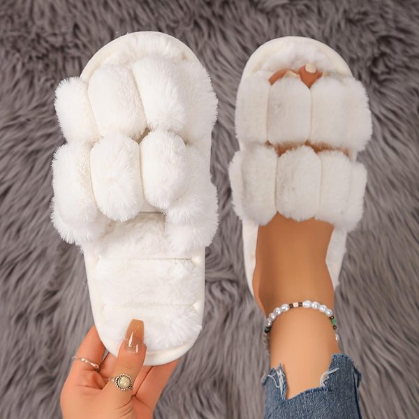 Pluszowe Kapcie Damskie, CiepłE Kapcie, Kapcie Domowe 40-41 Gray-image