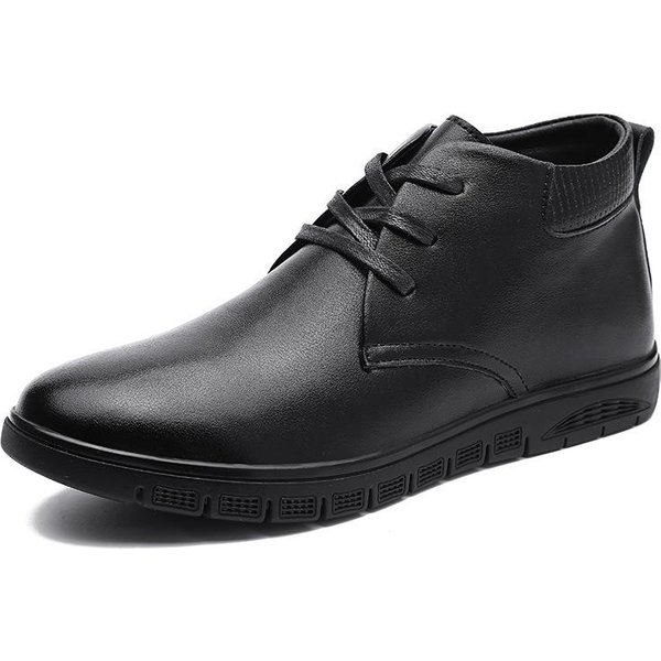 Zapatos De Hombre De OtoñO E Invierno Cuero Genuino Suela Blanda Cuero Suave Transpirables Zapatos Casuales Zapatos Planos De Negocios De Piel De Becerro Suave Para Hombre 44-image