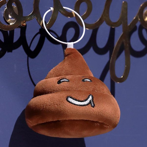 Uroczy Breloczek Nowe WyrażEnie Pluszowy Wisiorek Kupa Zabawka ŚMieszne Kreatywne Pluszowe Lalki Wypchane Kupa Breloczek Do Kluczy Samochodowych Prezent Dekoracja Plecaka Torby 8Cm-10Cm Black-image
