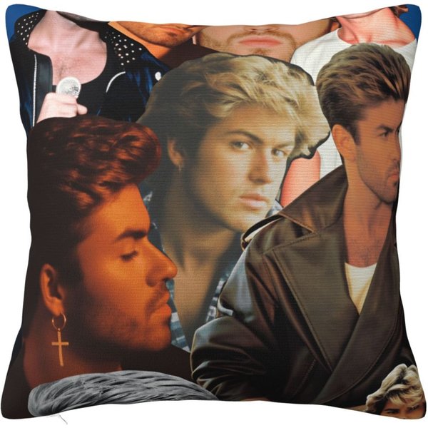 Poszewka Na Poduszkę George Michael Brytyjski Piosenkarz Kwadratowa Poszewka Na Poduszkę Vintage Poszewka Na Poduszkę Poszewki Na Poduszki Do Sofy Sypialni WystróJ Domu 45X45Cm-image