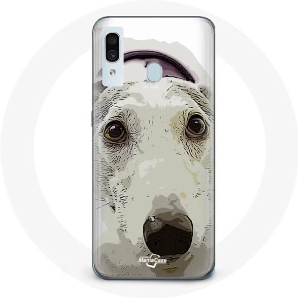 Coque Pour Samsung Galaxy A40 LéVrier Greyhound Race De Chiens-image