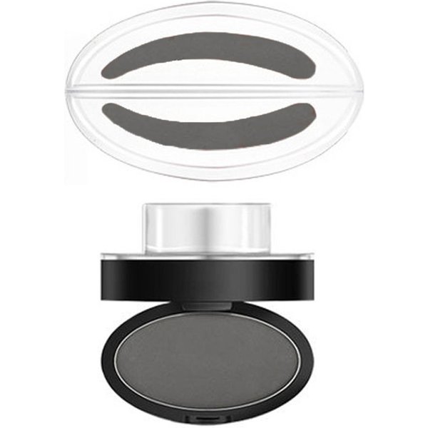 KształT NarzęDzie Do MakijażU Stempel PiecząTka Do Brwi Stempel Puder Do Brwi Paleta Puder Do Brwi Stemple Do Brwi Curved Eyebrow Szary-image