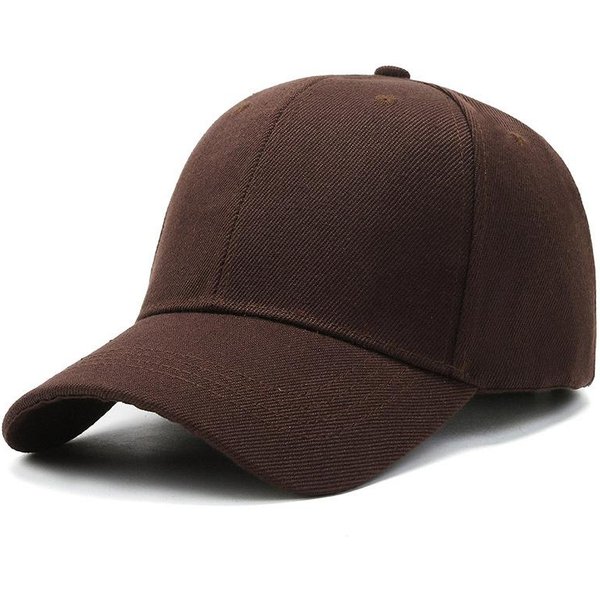 Unisex Czapka Casual GłAdka Czapka Baseballowa Regulowana Snapback Czapki Dla Kobiet MężCzyzn Czapka Hip Hopowa Street Czapka Dad Printed Logo&Adult Kawowy-image
