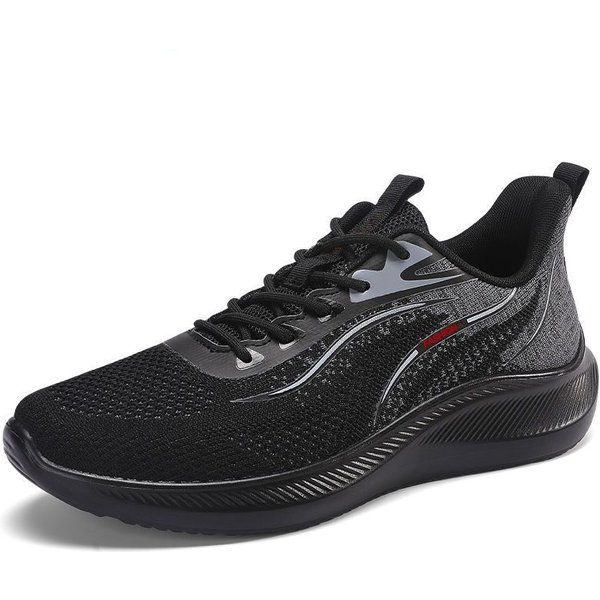 Wtempo Zapatillas De Deporte De Verano Con CojíN De Aire Para Hombre, Zapatos Deportivos De Malla Transpirable Para Exteriores, Antideslizantes, Con Fondo Grueso, Zapatos De Baloncesto De Fondo Suave, Zapatos Para Correr Informales 44 Negro-image