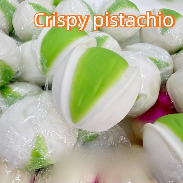 Pistacjowa PiłEczka Antystresowa Squishy Zabawka Fidget ChrupiąCa Zabawka Do ŚCiskania OkrąGłE Klocki WypełNione Asmr Uwalnianie Antystresu Relaks DłOni Zabawka Prezent Green-image