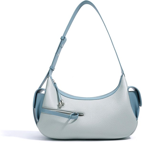 Bolso Cruzado De Moda De Alta Gama Con Un Solo Hombro, DiseñO De Nicho Para Mujer, Para Ir Al Trabajo, Simple, VersáTil, Bolso De Cabeza De Cuero White-image