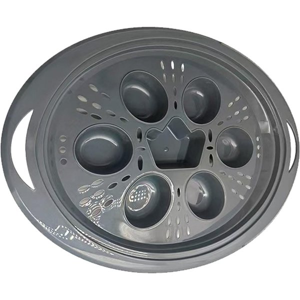 Inserto Para Escalfador De Huevos Para Microondas Apto Para TM5 TM6 TM31 Gadget Para Cocinar Huevos Escalfados De 7 Tazas Para Cocina L(For 6.5-9Kg) Gray-image