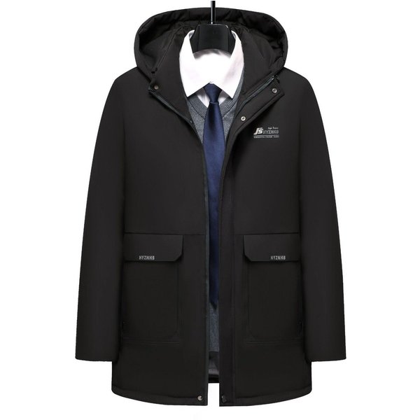 Abrigo De Invierno Acolchado De AlgodóN, Largo Medio, Abrigo Acolchado De AlgodóN Para Mediana Edad, Chaqueta Acolchada De AlgodóN Para Papá, Abrigo De Invierno Casual De Negocios 3XL-image