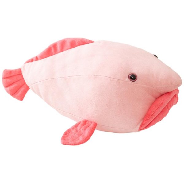 RóżOwa Pluszowa Poduszka Ryba BłAzen 36Cm Wypchana KreskóWkowa Ryba Zwierzę Kawaii Poduszka WystróJ Domu Prezent Urodzinowy 36Cm-image