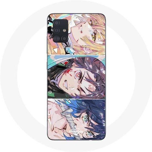 Funda Para Samsung Galaxy A51 Tanjiro Inosuke Y Zenitsu Demon Slayer Kimetsu No Yaiba Manga-image