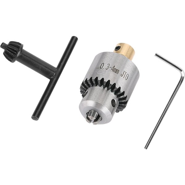 Micro 0.3 4Mm Portabrocas CóNico JTO Montado Y Llave Con Llave Para Portabrocas Para Torno Taladro EléCtrico-image