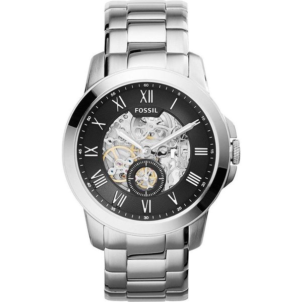Reloj MecáNico AutomáTico Fossil Para Hombre De Acero Inoxidable De Tres Agujas Caja De Acero Inoxidable/Cristal Resistente A Los ArañAzos ME3055 Plata-image