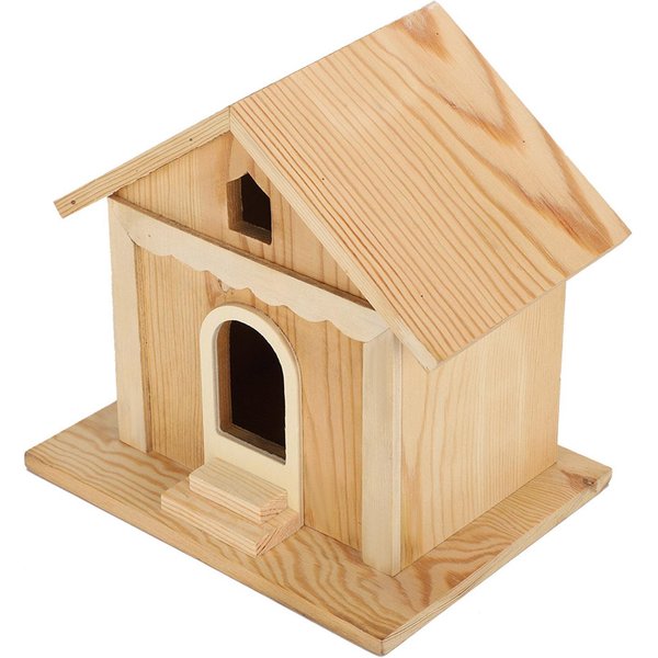 Drewniany Domek Dla PtakóW DIY RęCznie Robiony, Budka LęGowa Dla Papug, Domek Dla PtakóW, Dekoracja Ogrodu Na ZewnąTrz Beige-image