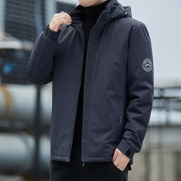 Chaqueta De Plumas Para Hombre, Chaqueta Corta Con Capucha, Informal, CáLida, De Invierno, Para Hombre 5XL Black-image