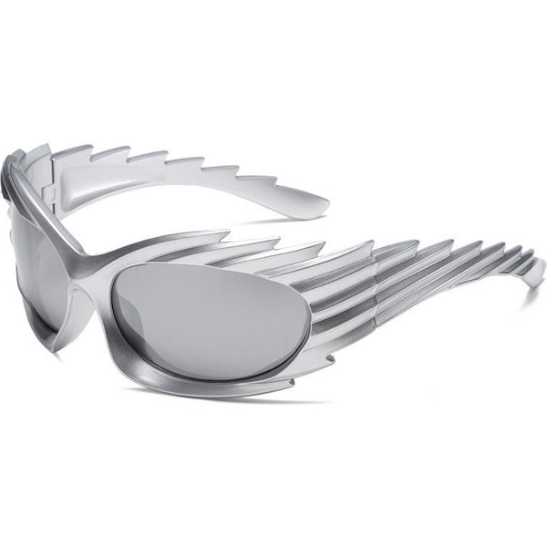 Nuevas Gafas De Sol Deportivas Punk Y2K Para Mujer Hombres Lujo Gafas Una Pieza Para Hombre Plata Hip Hop Sin Montura Gafas De Sol As Shown In The Figu-image