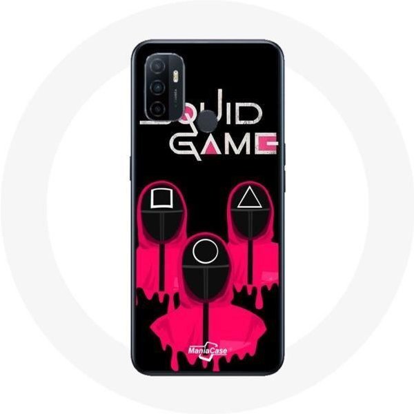 Coque Oppo A53 Squid Game Masques Carré Triangle Et Cercle-image
