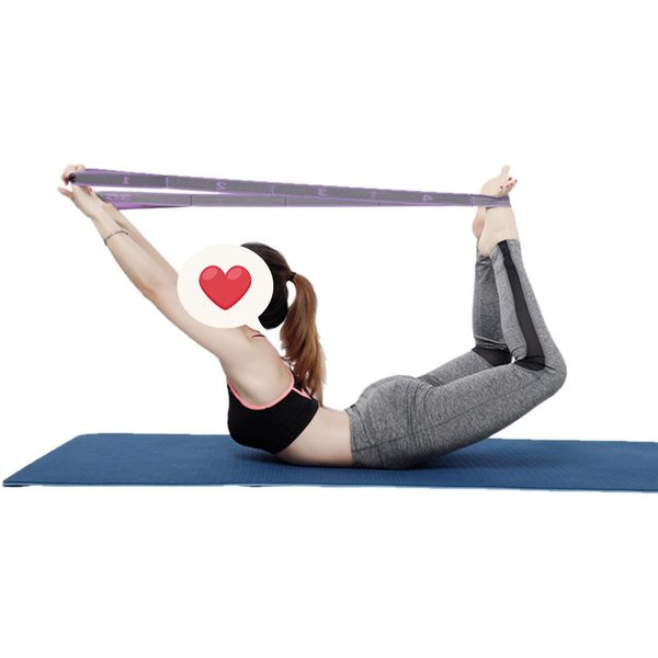 Banda De Resistencia Para Yoga Fitness NiñO Adultos Danza Latina CinturóN EláStico De Estiramiento Correa De TraccióN Para Ejercicio Gray-image