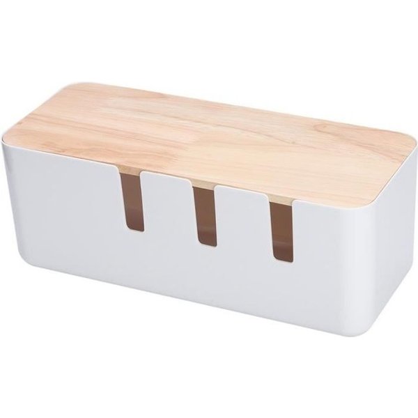 Caja De Enchufes, Caja De Almacenamiento De Cables A Prueba De Polvo, Caja Organizadora De GestióN De Regletas-image