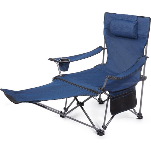 Silla Plegable De Exterior PortáTil Flexible Azul Tela Oxford Estructura De Hierro Silla De Camping Para Pesca-image