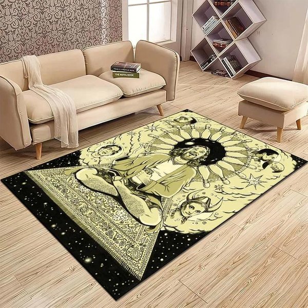 Dywan WzóR Wielki Lebowski Mata Kuchenna Wycieraczka Przed Drzwi Dekoracja PodłOgi W Sypialni Dywan Do Salonu Mata AntypośLizgowa Do ŁAzienki 40X60Cm (16X24In)-image