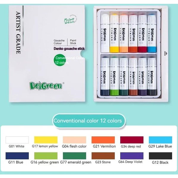 Arte De CrayóN Infantil Giratorio Soluble En Agua De 12/18/24 Colores White-image