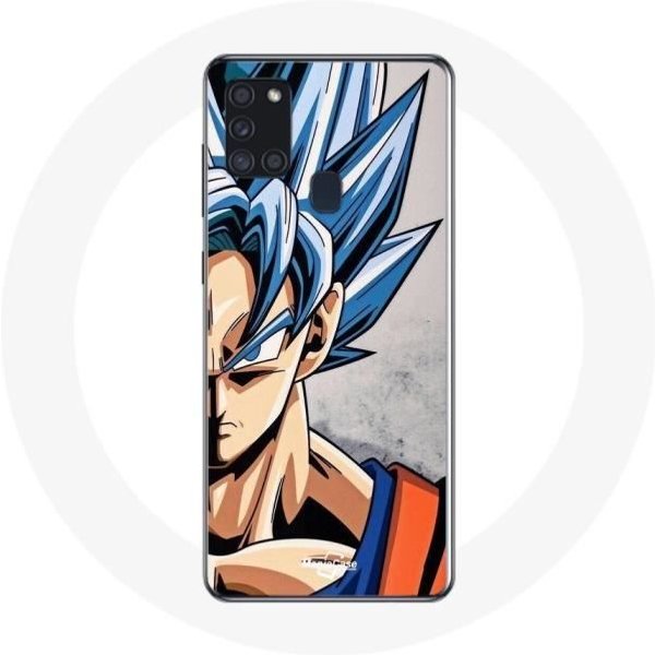 Funda Samsung Galaxy A21S Anime Dragon Ball Goku Pelo Azul-image
