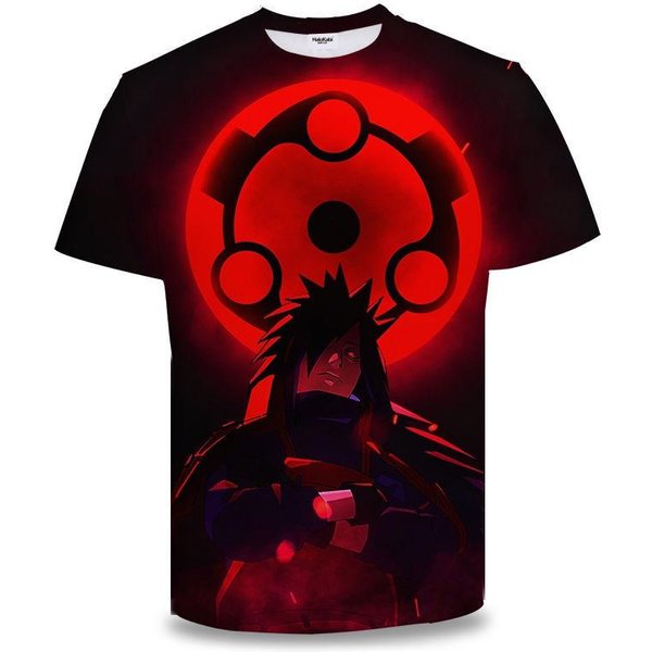 MęSki LuźNy T-Shirt Z Cyfrowym Nadrukiem 3D Z Serii Anime Naruto, MęSka Koszulka Z KróTkim RęKawem 6XL Red-image