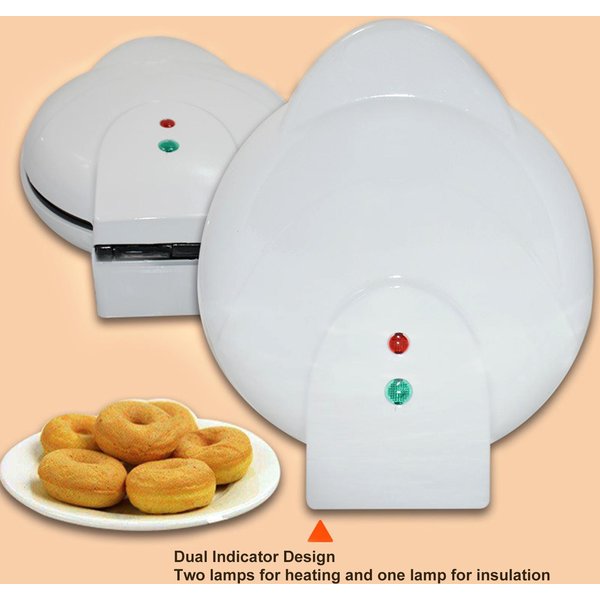 MáQuina Para Hacer Donas Antiadherente Antideslizante Blanca Elegante Mini MáQuina Para Hacer Donas Enchufe US 110V L(For 6.5-9Kg) White-image
