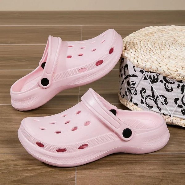 Talla Grande 46 47 48 Verano Zuecos Pantuflas Para Hombre Y Mujer Diapositivas De Ocio Zapatos De Playa Zapatos Para Casa JardíN Sandalias De Exterior 41-42 Color Rosa-image