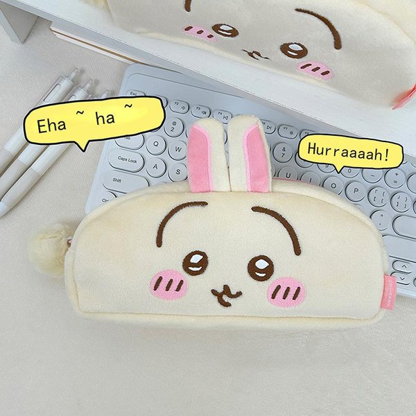 Urocze JapońSkie Anime Chiikawa PudełKo Na ArtykułY Papiernicze Kawaii Usagi Hachiware Student DużA Pojemność KreskóWkowa Torba Na ArtykułY Papiernicze Prezenty Urodzinowe-image