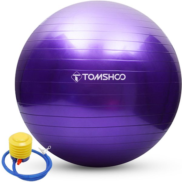 Pelota De Yoga AntiexplosióN Tomshoo 45Cm/55Cm/65Cm/75Cm Pelota De Equilibrio De Estabilidad Pilates Barre FíSica 55Cm-image