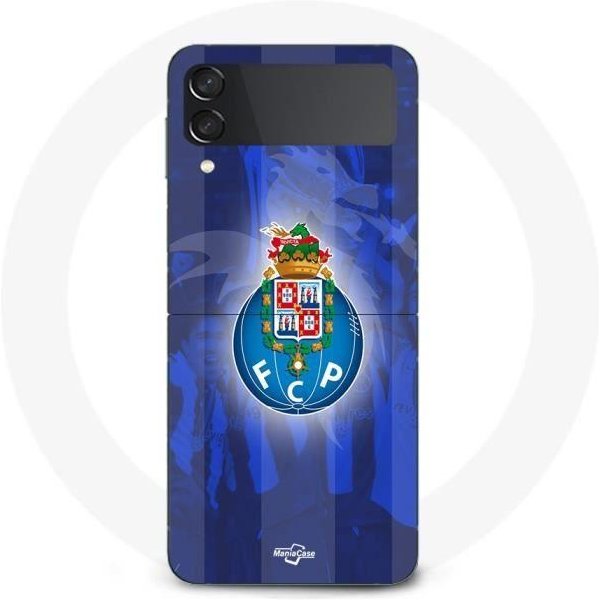 Funda - Maniacase - Samsung Galaxy Z Flip3 - Suave - Negra - Fondo Azul Porto Portugal Negro-image