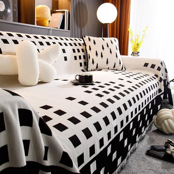 Toalla De Sofá De Chenilla, Manta De Sofá De Cobertura Completa De Lujo Ligero, Universal Para Todas Las Estaciones, PañO Lavable Para Cubrir Sofá AntiarañAzos Para Gatos 180*130Cm-image