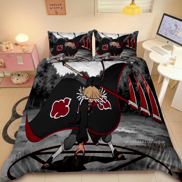 Funda NóRdica Naruto Uzumaki Naruto Dibujos Animados Anime DecoracióN HabitacióN Dormitorio Regalo Para NiñOs TamañO Cama Individual Cama Doble Personalizable EU Single 135X200Cm-image