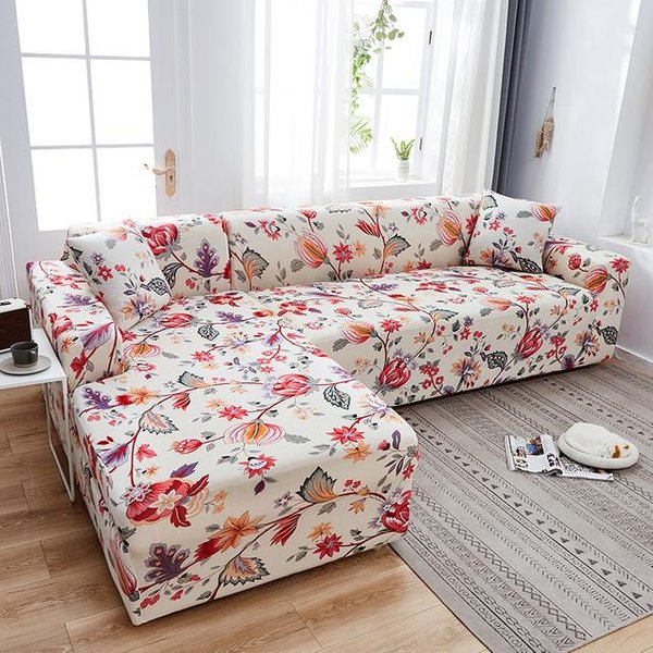 Funda Floral Para Sofá Fundas Para Sofá En Forma De L Para Sala De Estar Protector De Sofá Antipolvo Fundas EláSticas Para Sofá Esquinero 1-Seat 90-140Cm 1PC-image