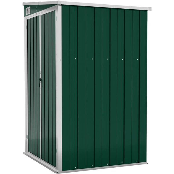 Cobertizo De JardíN De Pared Verde 118 X 100 X 178 Cm Acero Galvanizado-image