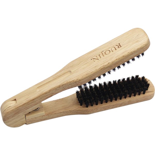 Alisador De Pelo Cepillo De Madera SalóN PeluqueríA Peine AntiestáTico De Doble Cepillo-image
