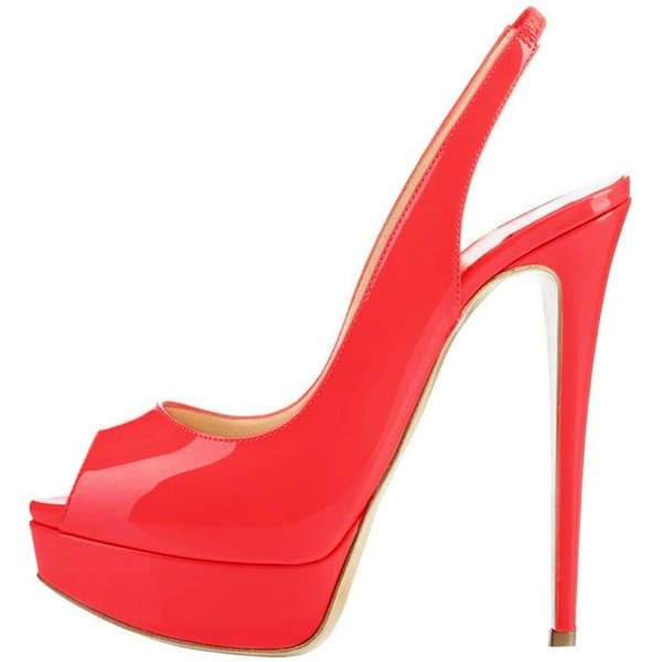SandałY Damskie Seksowne 14CM Super Wysokie Obcasy Otwarte Palce Platforma SandałY Gladiator Sukienka Na Imprezę Czerwone Buty śLubne Buty 40-image
