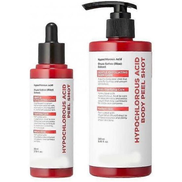 (2Set)Disparo De Exfoliante De Arroz Con ÁCido Hipocloroso Para Rostro Cuerpo SéRum Exfoliante Suave Para CéLulas Muertas Cuidado De Poros Puntos Negros Control De Exceso De Sebo-image