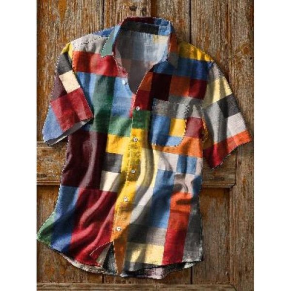 Letnia KubańSka Koszula W Stylu Retro Hawajskim, LuźNa MęSka Koszula Z KróTkim RęKawem 5XL-image