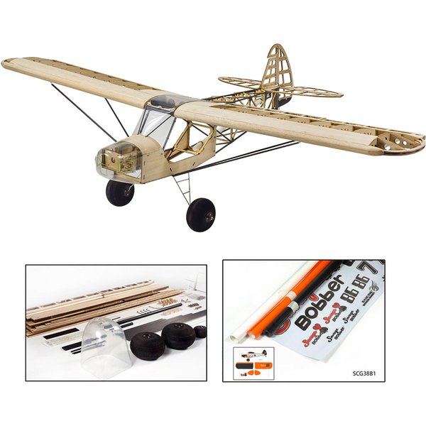 Dancing Wings Hobby S38 Savage Bobber 1000Mm Envergadura Balsa Madera Control Remoto AvióN Kit/ Type 4 Negro-image